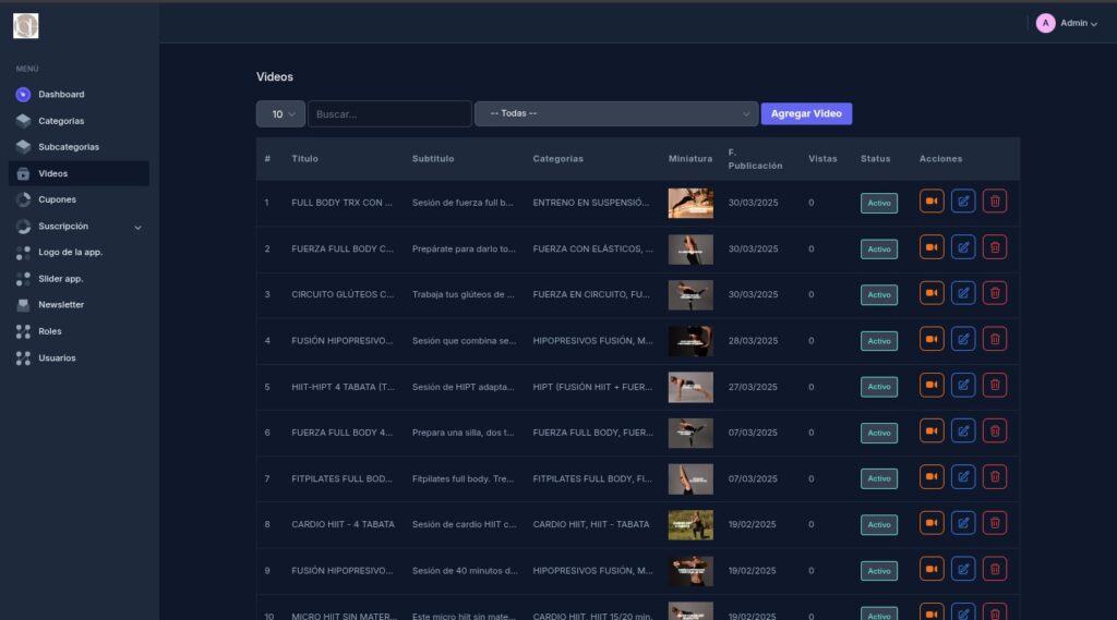 VIDEOS PLATAFORMA STRIMI